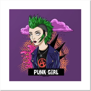 punk girl Posters and Art